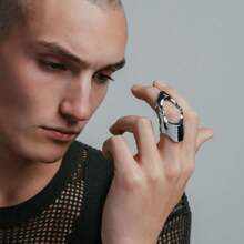 Alien Series Knuckle Rings For Women, Unique Design Anti-Assault Rings, Minimalist Style - Multicolor - View 9