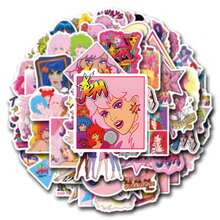 55 PIEZAS Pegatinas de Jem y los Hologramas - Pegatinas decorativas impermeables y autoadhesivas de vinilo, aptas para pegar en camión, botella, portátil, scrapbooking, coche, diario - Multicolor - Ver 2