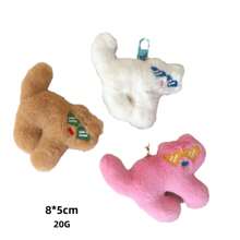 1 pezzo Ciondolo in peluche a forma di gatto rosa carino e divertente, charm per borsa, portachiavi, accessori auto, zaino per la scuola