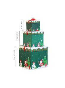 3 Pieces Gift Box Set, Large/Medium/Small Gift Boxes, Decorations, Multi-Purpose Gift Boxes And Decorative Paper Gift Boxes, Apple Shaped Birthday - Multicolor - View 8