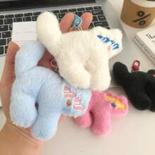 1 pezzo Ciondolo in peluche a forma di gatto rosa carino e divertente, charm per borsa, portachiavi, accessori auto, zaino per la scuola