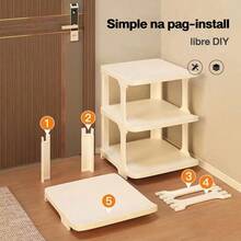 Multi Layer Shoe Rack Sorting Rack, Multi-Layer Space Saving Storage Rack, Household Small Entrance Shoe Rack - White - View 8