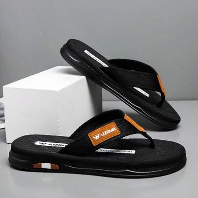 New EVA Woven Strap With Flat Sole Men's Outdoor Beach Sandals