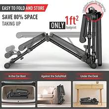 Adjustable Weight Bench Foldable 700 Lbs Strength Training Benches Full Body Workout Bench Press Fast Auto-Lock Adjustments - black1 - View 4