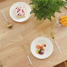 PVC 1.0mm Thick Transparent Tablecloth, Waterproof, Oil Resistant, Heat-Resistant ,Scratch Resistant, Tablecloth, Table Surface Protective Film, Suitable For Home Hotel Dining Table Cloth, Tea Table Cloth, Home Tablecloth 1pc