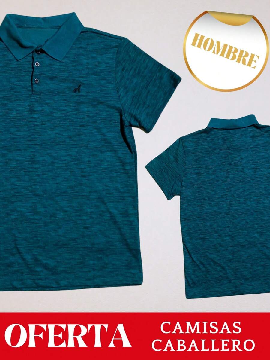 PLAYERA TIPO POLO HOMBRE 100% ALGODON VARIOS ESTAMPADOS Y COLORES - Agua verde azul - Ver 1