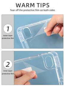 1pc Transparent Acrylic Y-Fold Flat Protective Case, White Color. Y-Fold Stand, Built-In Pen Slot, High Transparency Acrylic Back Cover Anti-Scratch Anti-Bend, Magnetic Sleep/Wake, Minimalist/Casual/Classic/Business IPad Flip Cover With Pen Slot, Compatible With IPad Mini 6/Mini 7/Air 1/Air 2/9.7/10.2/10.5/Air 4/Air 5/10th/10.9/Pro 11-Inch/Pro 12.9-Inch/Air 11-Inch (M2)-2024/Air 13-Inch (M2)-2024/Pro 11-Inch (M4)-2024/Pro 13-Inch (M4)