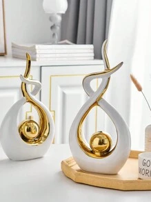 1pc Modern Abstract Art Sculpture Decor, Suitable As Desktop Ornament, Decoration For Dining Room, Living Room, Office, Home, Bedroom, Dorm, Best Gift For Christmas And Valentine's Day (Size Runs Small, Please Consider Carefully Before Purchasing) - Multicolor - View 5