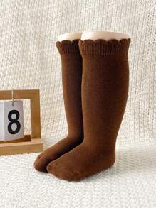 1Pair/Lot Baby Girls Bow Knee High Socks Cute Kids Girl Student Princess Sock Children Solid Color Socks Infant Newborn