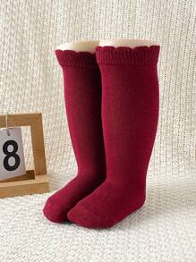 1Pair/Lot Baby Girls Bow Knee High Socks Cute Kids Girl Student Princess Sock Children Solid Color Socks Infant Newborn