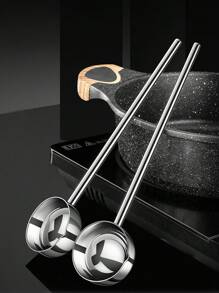 1 件 304 不锈钢长柄油勺，适用于烘焙、舀汤、火锅、调味