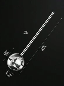 1 件 304 不锈钢长柄油勺，适用于烘焙、舀汤、火锅、调味