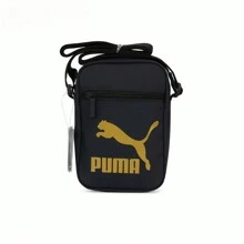 Puma 男女通用黑色情侣包迷你斜挎包运动包单肩包户外运动休闲包