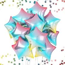 10pcs 18" Star Shaped Balloon, Holiday Celebration, Birthday Party, Wedding, Engagement, Valentine's Day, Anniversary Decoration - Multicolor - View 20