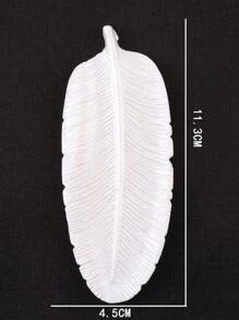 1 pieza Accesorio de fotografía con forma de hoja y pluma de metal, herramienta para exhibición de nail art