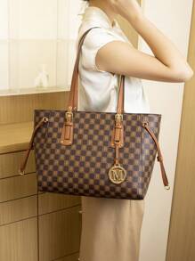 Shopper, Handtasche mit großem Fassungsvermögen, modisch vielseitiger Umhängetasche für Frauen, 2025 neue Patchwork Retro Lässig Damen Tasche