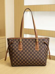 Shopper, Handtasche mit großem Fassungsvermögen, modisch vielseitiger Umhängetasche für Frauen, 2025 neue Patchwork Retro Lässig Damen Tasche