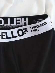 4pcs Men's Underwear, Teenagers Square-Cut Brief, HELLO Underwear