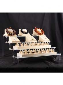 Alzatine in acrilico trasparente, scaffali espositivi per l archiviazione di oggetti decorativi, smalti per unghie, profumi, candele profumate, deodoranti per ambienti, organizer per la casa da scrivania, ufficio, toeletta, camera da letto, bagno, casa, dormitorio, regali decorativi per la stanza delle donne - Multicolore - Visualizzare 8