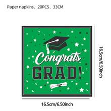 20 片毕业派对一次性餐巾，毕业餐巾毕业鸡尾酒餐巾祝贺毕业主题派对午餐餐巾毕业派对用品 - 彩色 - 查看 17