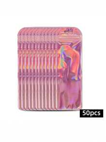 50个/套 Pholoumie 透明塑料自封袋，适用于珠宝包装、笔筒展示，加厚加长自封袋，休闲风格，DIY串珠和珠宝工艺用品 - 彩色 - 查看 7