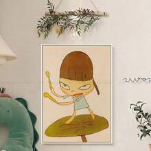 1pc/3PCS Wall Arts Posters Optional Frame Anime Cartoon Classic Anime Poster Room Bar Coffee Shop Nordic Home Decoration, Canvas Art, Frameless ,Wall Art With Frame