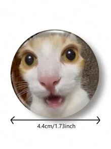 1 件可爱猫咪图案徽章胸针、女士翻领别针、包包挂饰、别针、送给朋友、家人、老师的有趣礼物 - 彩色 - 查看 8