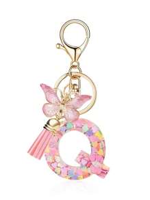 1pc Monograma Letra Inicial Chaveiro Bonito Borboleta Chaveiro Anel Para Carteira Bolsa Fone De Ouvido Estojo Presente Chaveiro Acessórios Pequenos Presentes Y2K