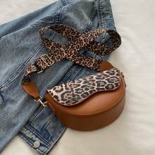 حقيبة كروس بوديلون نمط النمر بسير عريض للنساء، حقيبة كتف ذات طبعة حيوانية موضة للاستخدام اليومي، حقائب يد مصممة رسمية هدايا للسيدات