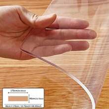 PVC 1.0mm Thick Transparent Tablecloth, Waterproof, Oil Resistant, Heat-Resistant ,Scratch Resistant, Tablecloth, Table Surface Protective Film, Suitable For Home Hotel Dining Table Cloth, Tea Table Cloth, Home Tablecloth 1pc