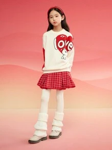 Balabala Maglione a maglia da ragazza pre-adolescente, set abbinato per famiglia, pullover per il nuovo anno 2025