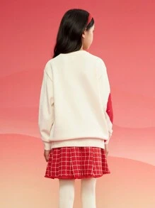 Balabala Maglione a maglia da ragazza pre-adolescente, set abbinato per famiglia, pullover per il nuovo anno 2025