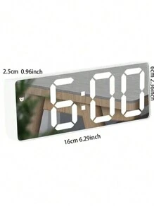 Reloj de escritorio con espejo LED multicolor, despertador digital con hora, luz nocturna, USB, temperatura y fecha. Ideal para el hogar, la oficina y el dormitorio. Regalos para cumpleaños, graduación, decoración de dormitorio, regreso a clases, sorpresa escolar.