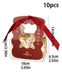 Caja de regalo de 5 piezas/10 piezas para San Valentín, nueva caja de chocolate, caja de regalo de boda y compromiso, caja de regalo fresca y simple, caja de caramelos, caja de recuerdos para el Día de San Valentín, regalos de San Valentín