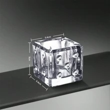 1 chiếc gạt tàn thủy tinh hình xúc xắc, giá đựng tàn thuốc cao cấp nhiều màu sắc cho quầy bar - Nhiều màu - Xem 3