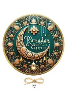 1pc Ramadan Sun Catcher, Used For Window Hanging Decoration, Ramadan Door Hanging Sign, Home Room Wall Decor, Ramadan Holiday Decoration, Spring Ramadan Garden Decor, Eid Al-Fitr Decoration, Ramadan Garden Gift