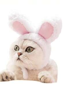 1/2pcs Bunny Ears For Cat And Puppy, Plush Bunny Hat With Ears For Cat And Puppy, Cute Easter Party Role Play Costume Pet Headdress Accessories