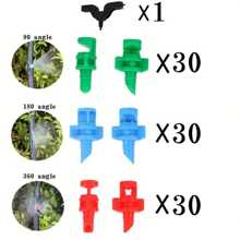 Adjustable Gray Mist Nozzle, 47mm Drip Tube, 3-Way Sprinkler Head, Garden Irrigation, Automatic Watering System - Gray+Black - View 3