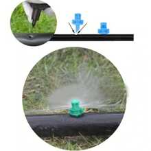 Adjustable Gray Mist Nozzle, 47mm Drip Tube, 3-Way Sprinkler Head, Garden Irrigation, Automatic Watering System - Gray+Black - View 7