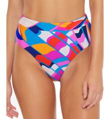 Rio Reversible High-Waist Bikini Bottoms - Multicolor - View 2
