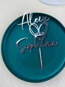 Decoración personalizada para pastel de boda con nombres de la pareja y fecha, decoración para pastel de boda Sr. y Sra., decoración para pastel de aniversario, multifuncional, ornamental, reutilizable, exquisita, elegante, de alta calidad, colorida, moderna, personalizada, única, regalo ideal para ella, novio, papá, novia, mamá, familia, amigos, salón de té, hogar, jardín, oficina, para aniversarios, para el Día de San Valentín, para el Día de la Madre, para cumpleaños, para el Día del Padre, para graduaciones, para bodas, para inauguración de casa, ambiente cálido, renovación otoñal del hogar