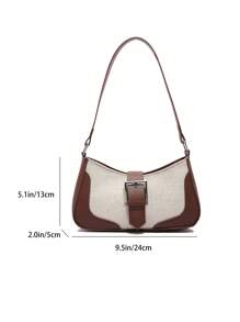 حقيبة كتف مصنوعة من الكتان للنساء طراز جديد وأنيق للشتاء