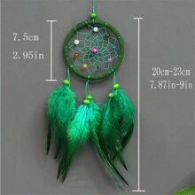 1 Peça Ornamento Decorativo Pendente Filtro dos Sonhos com Penas para Decoração de Casa, Carro/Quarto/Sala de Estar