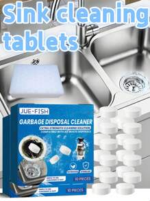 Sink Cleaning Tablets - Kitchen Sink Cleaner Removes Grease, Dirt, Unclogs Drain, Random Old/New Version Sent - Multicolor - View 1