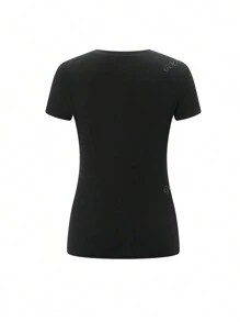 Camisetas de manga corta para mujer estilo e-girl con estampado gráfico de hadas grunge, camisetas básicas góticas, estética Y2K, ropa de calle