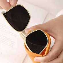 Estuche portátil personalizado para gafas, bolsa de almacenamiento para gafas de sol y gafas, bolsa de terciopelo a prueba de aplastamiento con cierre automático, funda premium para gafas - Bolsa de gafas portátil - Ver 3