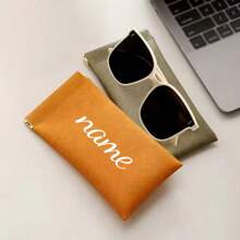 Estuche portátil personalizado para gafas, bolsa de almacenamiento para gafas de sol y gafas, bolsa de terciopelo a prueba de aplastamiento con cierre automático, funda premium para gafas - Bolsa de gafas portátil - Ver 7
