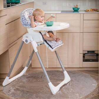 ICOPUCA Baby Floor Mat For Under High Chair, Plastic Play Mat, Round Waterproof High Chair Floor Protector, Splat Mat, Multi-Purpose Playmat For Playing And Feeding, Clear, 50'' Diameter