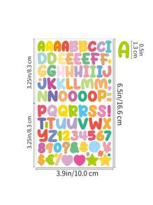 15 feuilles/1350 pièces Ensemble d'autocollants de lettre de bande dessinée, matériaux de scrapbooking DIY, autocollants décoratifs de lettres
