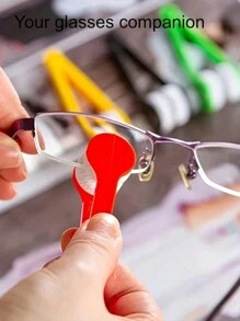 1 Peça/2 Peças Escova de Limpeza de Óculos de Microfibra Ultrafina Portátil, Ferramenta de Limpeza de Óculos de Sol Multifuncional Compacta, Sem Manchas na Visão, Acessório Perfeito para Uso Diário de Acessórios de Óculos para Mulheres